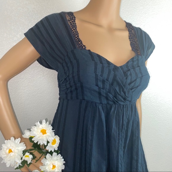 Anthro Edém & Esyllte Babydoll Peplum Blouse Top - Picture 4 of 12